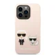 Karl Lagerfeld Karl & Choupette MagSafe dėklas iPhone 14 Pro, šviesiai rožinis