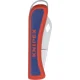 Sulenkiamas elektriko peilis KNIPEX 16 20 50 SB, 80 mm, raudonas / mėlynas