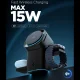 Belaidis įkroviklis Spigen Essential EF223MS 3-in-1 Qi2, juodas