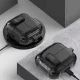 Ausinių dėklas Tech-Protect Samsung Galaxy Buds 3 / 3 FE / 3 Pro su karabinu, juodas