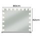 Soulima 25808 Hollywood makiažo veidrodis su LED apšvietimu, 80x62 cm