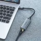 Tinklo adapteris Ugreen CM199 USB-C į RJ45 Gigabit Ethernet 1000 Mbps, pilkas