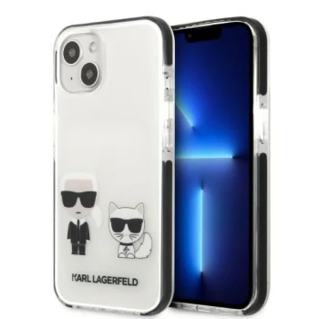 Karl Lagerfeld Karl & Choupette dėklas iPhone 13 mini, Baltas
