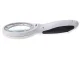 Handheld Reading Magnifying Glass 4x with 8 LEDs and UV Light, White