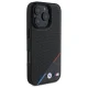 BMW M Perforated Tricolor Line MagSafe dėklas iPhone 16 Pro Max, juodas