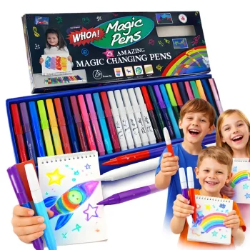 Magiški spalvą keičiantys flomasteriai vaikams, 25 vnt.