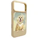 Nimmy Gentle Pets MagSafe dėklas iPhone 17 Pro Max, rudas šuns dizainas