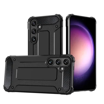 Atsparus dėklas Hybrid Armor, skirtas Samsung Galaxy S24 FE, juodas
