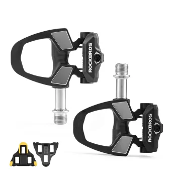 Rockbros RD9 Shimano SPD-SL Carbon and Titanium Alloy Road Pedals - Black