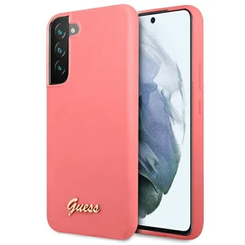 Guess GUHCS22MLSLMGFU Silicone Case for Galaxy S22+ S906, Fuchsia