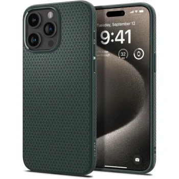 Apple iPhone 15 Pro 6.1'' Spigen Liquid Air Case Cover, Abyss Green