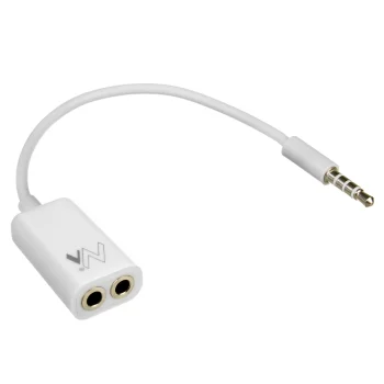 Maclean MCTV-580 garso šakotuvas 3,5 mm minijack į 2x 3,5 mm, baltas