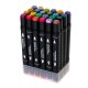 Double-Sided Alcohol Markers in Case with Stand, 24 pcs