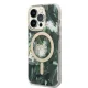 Dėklo ir įkroviklio rinkinys Guess Jungle MagSafe, skirtas iPhone 14 Pro Max, žalias