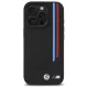 BMW dėklas iPhone 16 Pro Max telefonui M Meshed Tricolor Stripes MagSafe, juodas