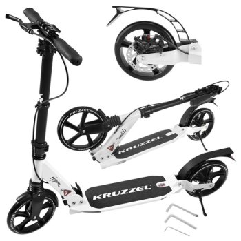 Kruzzel Hyperion sudedamas paspirtukas vaikams ir suaugusiems, iki 100 kg, 200 mm