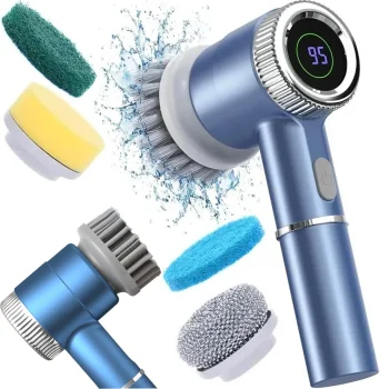 Cordless Electric Spin Scrubber 5-in-1 Cleaning Brush with 5 Heads