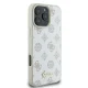 Guess dėklas iPhone 16 Pro telefonui Peony Script Logo MagSafe, baltas