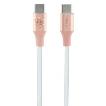 Guess USB-C į USB-C laidas 1.5m su greituoju įkrovimu, rožinis