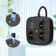 Tech-Protect PCS3X4 ilgintuvas, 3 lizdai, 2x USB-A, 2x USB-C 200 cm, juodas