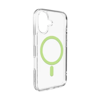 Puro Lite Mag dėklas, skirtas iPhone 17, su MagSafe, skaidrus su žaliu žiedu
