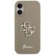Guess Silicone Big 4G Script dėklas, skirtas iPhone 17, rudas