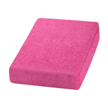 Pink Terry Cloth Fitted Sheet for Massage and Cosmetic Tables 70x190 cm