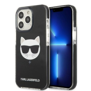 Karl Lagerfeld Choupette Head dėklas iPhone 13 / 13 Pro (6.1"), juodas