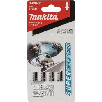 Siaurapjūklio pjūkleliai medžiui Makita B-06460 B-50, 100 mm, 5 vnt.