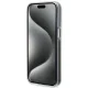 Guess iPhone 15 dėklas IML Faceted Mirror Disco Iridescent, rožinis