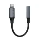 Wozinsky WALJ-01 Lightning į 3.5 mm mini jack garso adapteris, juodas