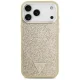 Guess Glitter Triangle Logo MagSafe dėklas iPhone 17 Pro Max, auksinis