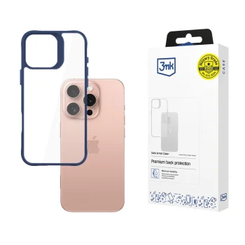 3mk Satin Armor Case+ for Apple iPhone 16 Pro, Blue / Transparent