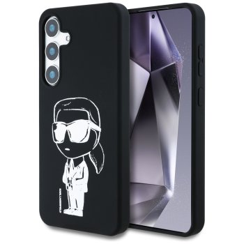 Karl Lagerfeld Silicone Graffiti Ikonik MagSafe Case for Samsung Galaxy S25 Black