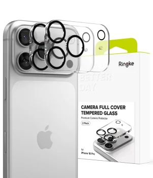Kameros apsauginis stiklas Ringke Camera Full Cover, iPhone 18 Pro, 2 vnt., juodas