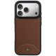 Mercedes Leather Wood Effect Curve MagSafe dėklas iPhone 17 Pro Max, rudas