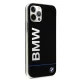 BMW dėklas Signature Printed Logo telefonui iPhone 12 / 12 Pro, juodas