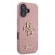 Guess iPhone 16 dėklas Fixed Glitter Big 4G, rožinis