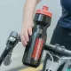 Rockbros 750 ml dviračio gertuvė, skaidriai juoda su raudonu snapeliu