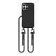 Dėklas Tech-Protect MagNecklace su MagSafe skirtas iPhone 16, juodas