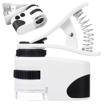 Mini Phone Microscope with 60x Zoom and LED/UV Light