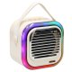 Karaoke Machine with Bluetooth Speaker and 2 Microphones, USB LED 10W, Cream