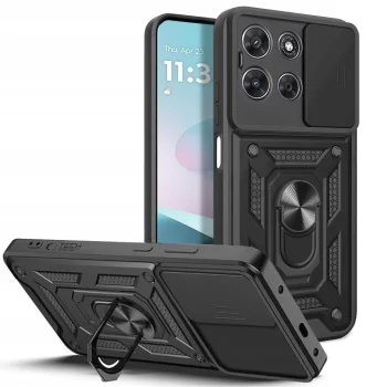 Dėklas Tech-Protect CamShield Pro telefonui Motorola Moto G67 / G77, juodas