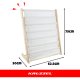 Kruzzel Kids Bookshelf 25809, Montessori Toddler Bookcase with 6 Fabric Shelves