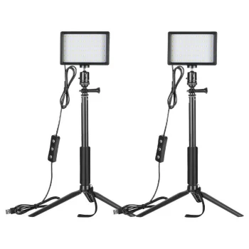 Neewer ZC-10S dviejų LED lempų rinkinys su stovais ir filtrais