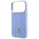 Guess Stripe Peony 4G Logo MagSafe dėklas skirtas iPhone 18 Pro / 17 Pro, šviesiai mėlynas