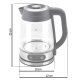 Berdsen Bd-715 stiklinis elektrinis virdulys su temperatūros reguliavimu, 1.8L