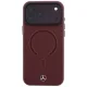 Mercedes Leather 3D MagSafe dėklas skirtas iPhone 17 Pro Max, tamsiai mėlynas