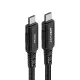 Laidas Acefast C4-03 USB-C į USB-C, 100W, 5A, 480 Mb/s, 2m, juodas