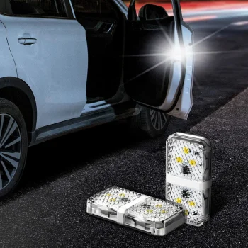 Baseus įspėjamieji automobilio durų LED žibintai (2 vnt.), juodi